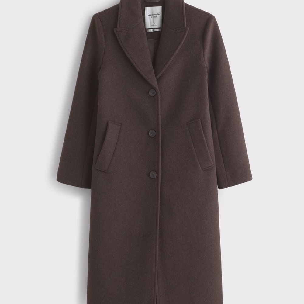 Wool-Blend Tailored Topcoat